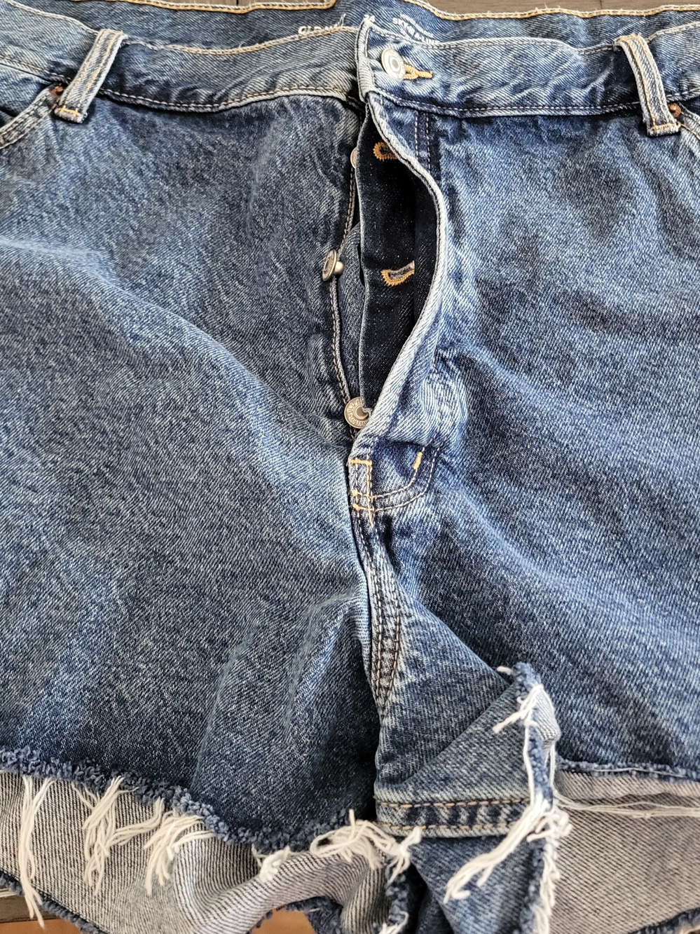 Old Navy Light Blue High-Rise Denim Shorts